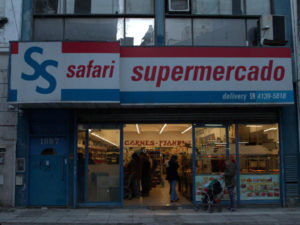 Safari supermarket food liquor store located on Azcuenaga street between Las Heras and Vicente López street.