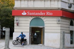 Santander Bank just two blocks away