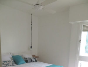 The main bedroom is equipped with a modern 4 blade fan. for extra comfort.